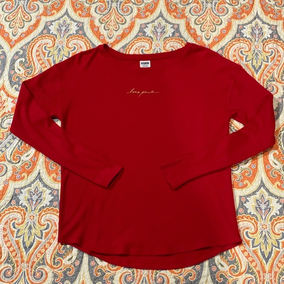 PINK Victoria’s Secret Long Sleeve Waffle Knit Thermal - Picture 3 of 4